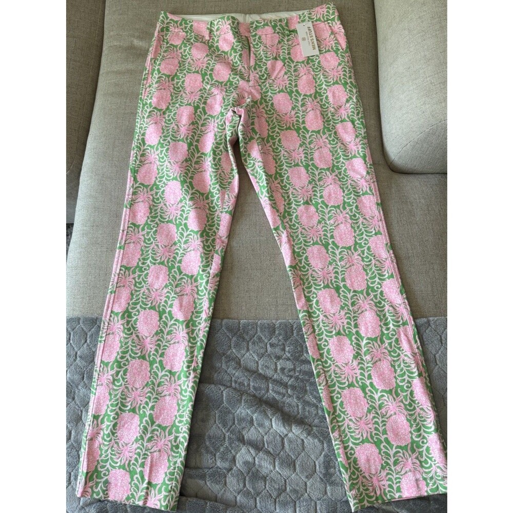 NEW LILLY PULITZER Mens Stuff PARTY LIKE A PINEAPPLE Pastel Fauna Green Pants 34